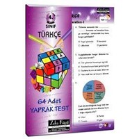 4. Sınıf Türkçe Yaprak Test Zeka Küpü Yayınları (ISBN: 9786054313891)