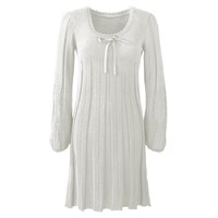 BODYFLIRT Örgü elbise - Beyaz 20083982