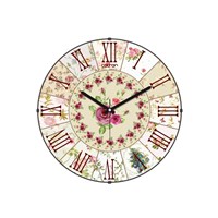 Cadran Luxury Vintage Bombeli Cam Duvar Saati Çiçek Dilimleri-4 32754575