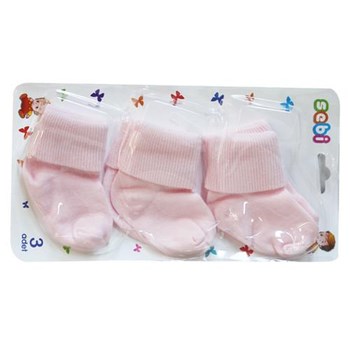 Sebi Bebe 120 3lü Bebek Çorabı Pembe 29410681