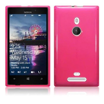 Microsonic Glossy Soft Kılıf Nokia Lumia 925 Pembe