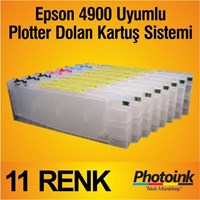 For Epson 4900 Uyumlu Kolay Dolan Kartuş Sistemi