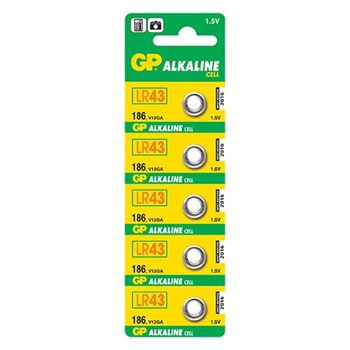 GP LR43 186 Alkalin 5Li Blister