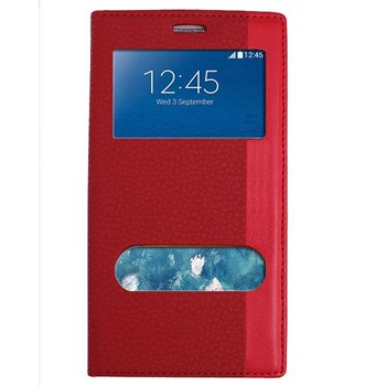 Magnum Galaxy Note Edge Magnum Pencereli Kılıf Kırmızı MGSBCEQRUY2
