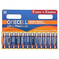 Onecell Ultra Premıum Alkalin AA Boy Pil 9+3