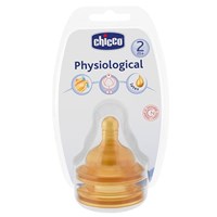 Chicco %0 BPA Fizyolojik Kauçuk Biberon Emziği Orta Akış 2 Delikli 2 Ay+ 31636506