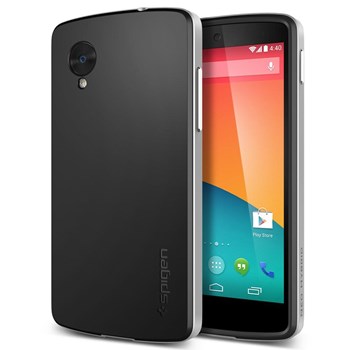 Nexus 5 Gümüş Renk Detaylı Telefon Kılıfı