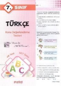 7. Sınıf Türkçe Konu Değerlendirme Testleri (ISBN: 9786055074708)