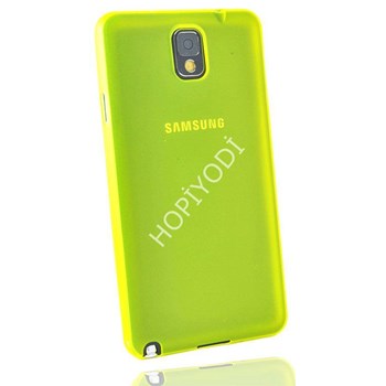 Samsung Galaxy Note 3 Kılıf 0.2 mm Ultra İnce Silikon Kapak Sarı