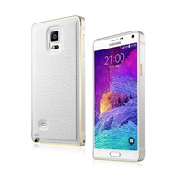 Microsonic Derili Metal Delüx Samsung Galaxy Note 4 Kılıf Beyaz