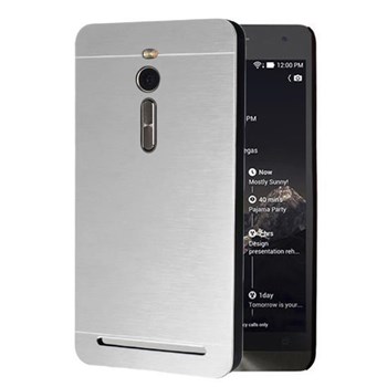 Microsonic Asus Zenfone 2 5.5'' Kılıf Hybrid Metal Gümüş
