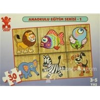 Puzzle Adam Anaokulu Eğitim Serisi - 1 : 30 Parça (3 - 5 Yaş) (ISBN: 8698881833316)