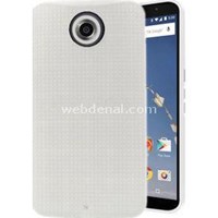 Dot Style Silikon Motorola Nexus 6 Kılıf Beyaz