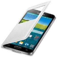 Galaxy S5 S Mini View Akıllı Deri Kılıf Beyaz