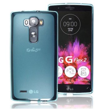 Microsonic Transparent Soft LG G Flex 2 Mavi Kılıf