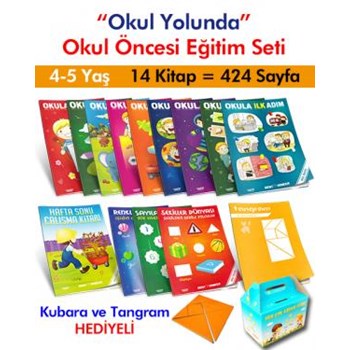 Okul Yolunda Eğitim Seti 4-5 Yaş (Hediyeli / 14 Kitap) (ISBN: 5685425865659)