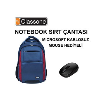 Mıcrosoft 7Mm Kablosuz Mouse + Classone Bst200 Notebook Sırt Çantası