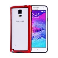 Microsonic Soft Bumper Samsung Galaxy Note 4 Kılıf Kırmızı