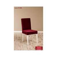 Sanal Mobilya Helen Demonte Sandalye Beyaz - Bordo V-305 25341880