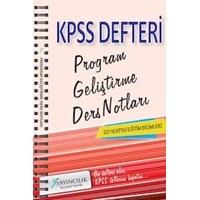 KPSS Eğitim Bilimleri Program Geliştirme Ders Notları X Yayınları 2016 (ISBN: 9786059083508)