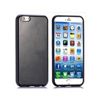 Cesim Leatherette Silikon iPhone 6 Kılıf Siyah