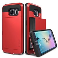 Verus Samsung Galaxy S6 Edge Case Damda Slide Series Kılıf - Renk : Crimson Red