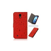 Microsonic Cute figürlü deri kılıf Samsung Galaxy S4 i9500 Kırmızı