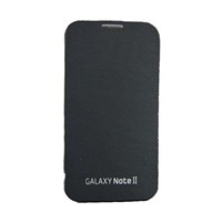 Samsung Galaxy Note 2 Kılıf Kapaklı Flip Cover Siyah