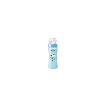 Chicco Akış Ayarlı Silikon Emzikli Biberon 250Ml Mavi 33324738