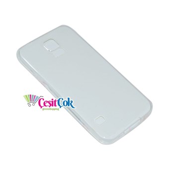 Galaxy S5 0.2 mm Slikon Arka Kapak Beyaz