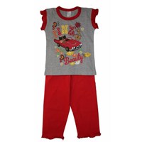 Roly Poly 1360 Arabalı Kız Çocuk Pijama Takımı Kırmızı 1 Yaş (86 Cm) 24187779