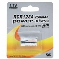 Power-Xtra RCR123A 3.7V 750mAh Lityum Şarjlı Pil