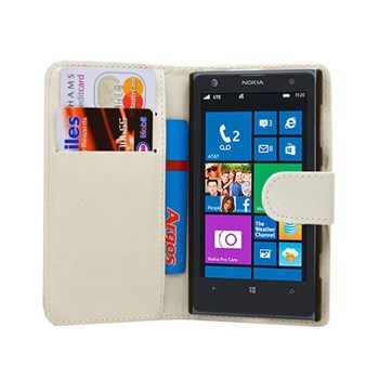 Microsonic Cüzdanlı Deri Kılıf - Nokia Lumia 1020 Beyaz