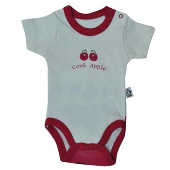 Babycool 2207 Elma Baskılı Kısakol Body Krem-Kırmızı 0-3 Ay (56-62 Cm) 28823996