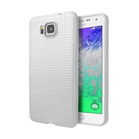 Microsonic Dot Style Silikon Samsung Galaxy Alpha Kılıf Beyaz