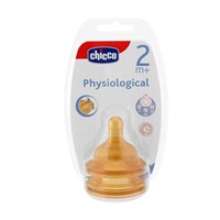 Chicco 0 BPA Fizyolojik Kauçuk Biberon Emziği Akış Ayarlı 2 Ay