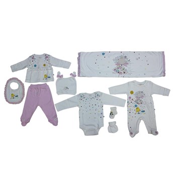 Aziz Bebe 10099 Bebek Hastane Çıkış Seti Ekru 0-3 Ay (56-62 Cm) 33443444