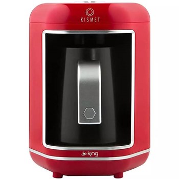 King K-605 Kısmet 550 Watt 400 ml 4 Fincan Kapasiteli Türk Kahve Makinesi Kırmızı