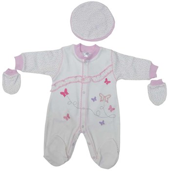 Kardeşler 5002 Kız Bebek Tulumu Pembe 3-6 Ay (62-68 Cm) 33445882