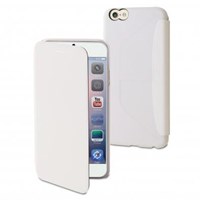 Muvit Easy Folio iPhone 6/6S Plus Kılıf ve Standı (Beyaz)