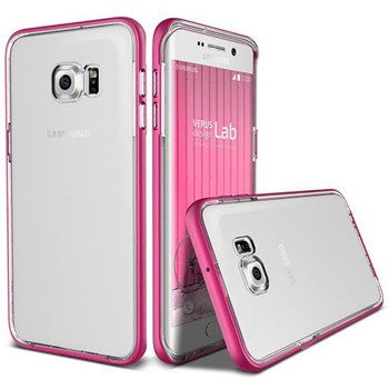 Verus Samsung Galaxy S6 Edge Plus Crystal Bumper Series Kılıf - Renk : Hot Pink