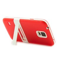 Microsonic Standlı Soft Samsung Galaxy S5 Kılıf Kırmızı