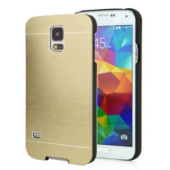 Microsonic Samsung Galaxy S5 Kılıf Hybrid Metal Gold