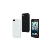 Muvit Minigel Glazy iPhone 5/5S Kılıfı + Ekran Koruyucu Film (Siyah, Beyaz)