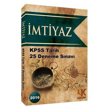 İmtiyaz KPSS Tarih 25 Deneme Sınavı Kariyer Meslek Yayıncılık 2016 (ISBN: 7978457)