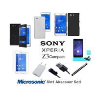 Microsonic Sony Xperia Z3 Compact (Z3 Mini) Kılıf & Aksesuar Seti 8in1