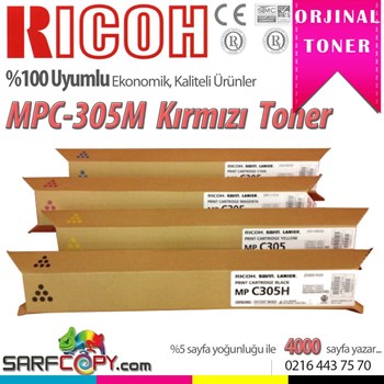 Ricoh Mpc-305M Kırmızı Orjinal Toner