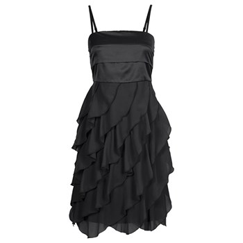 BODYFLIRT Volanlı elbise - Siyah 22161465