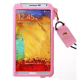 Meidu Galaxy Note 3 Tam Pencereli Pembe Kılıf MGSAGJNSYKM