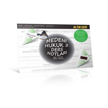 Medeni Hukuk 2 Ders Notları (Eşya Hukuku - Miras Hukuku) Akıllı Notlar Dizisi Altın Seri (ISBN: 9785022600001)